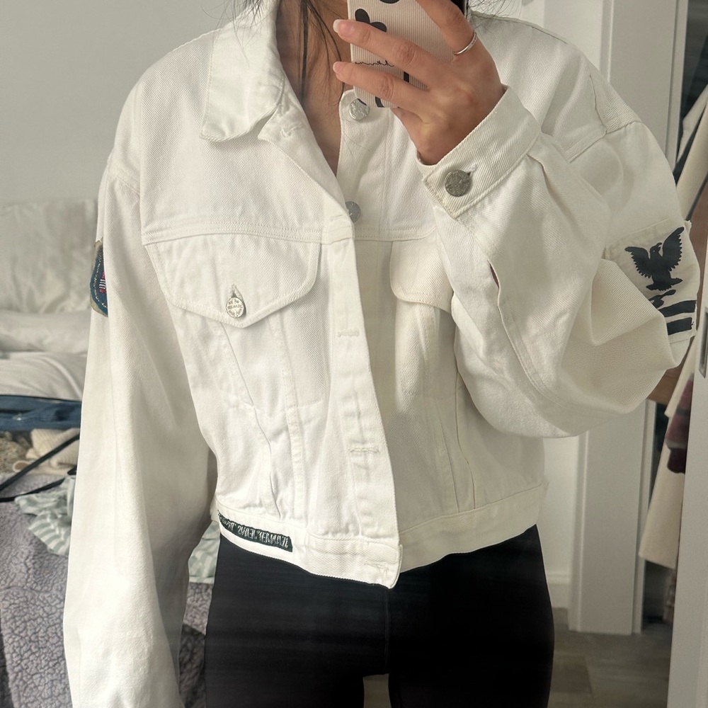 NOT AVAILABLE Vintage Jeanjer Spirit AB1 White Denim Jacket